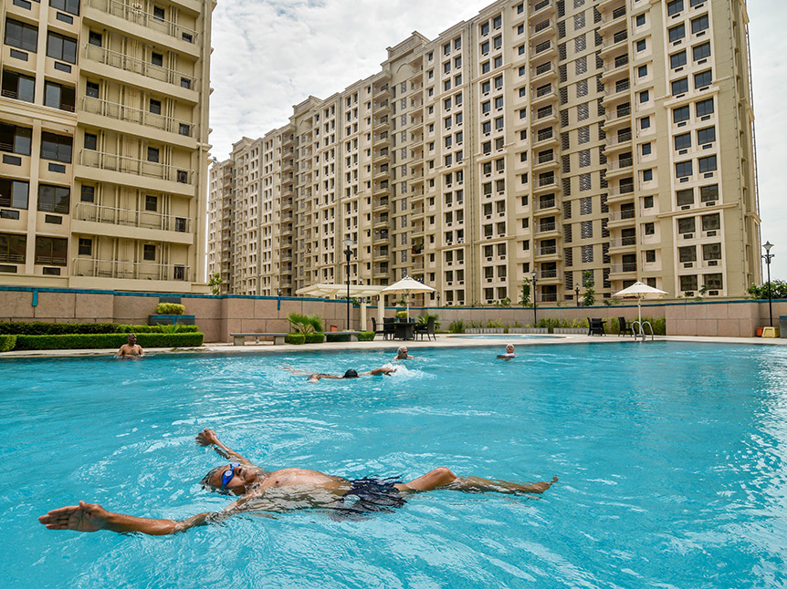 Master Bedroom of 3BHK Sample Flat