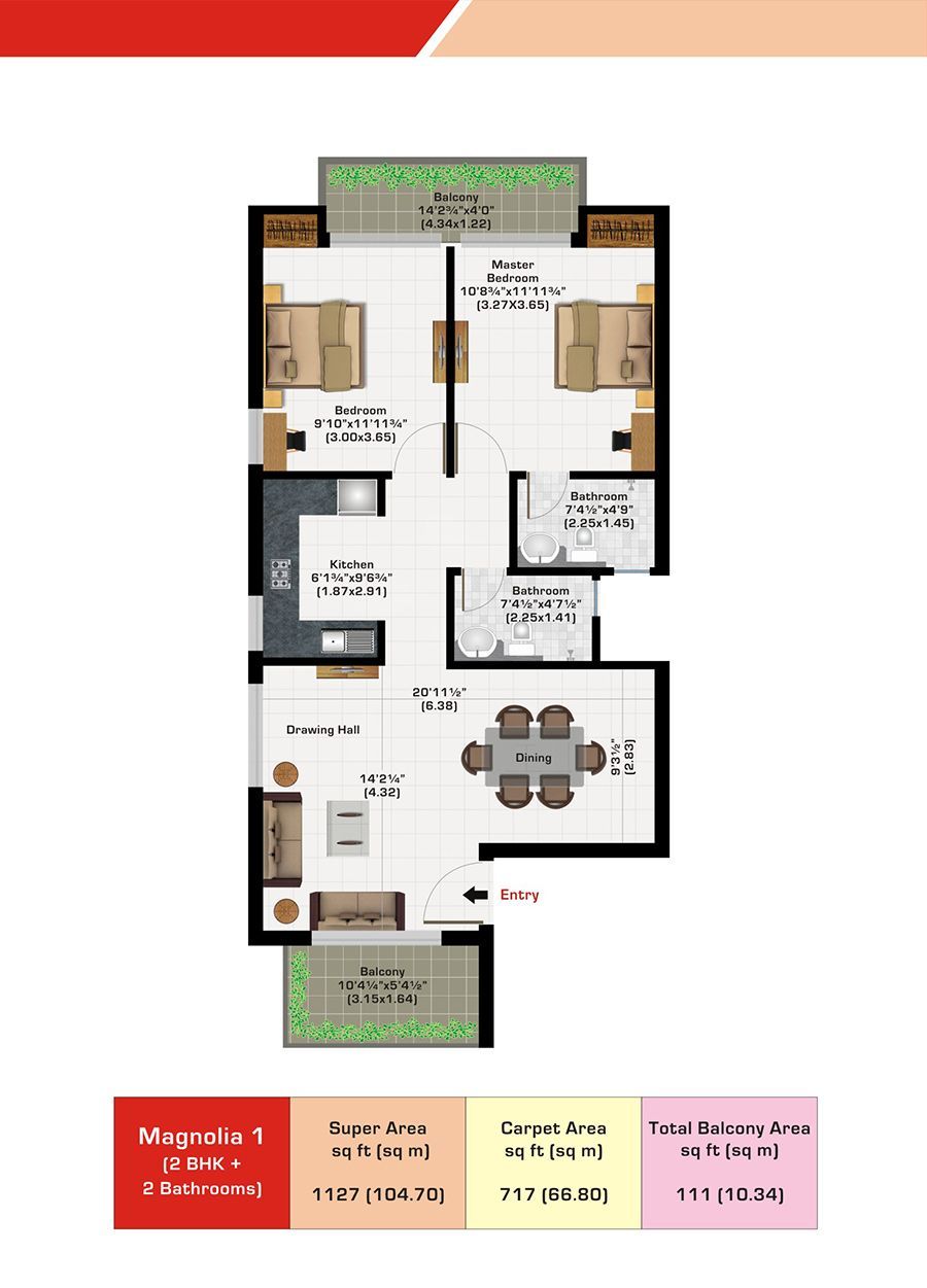 Lavender (3 BHK)
