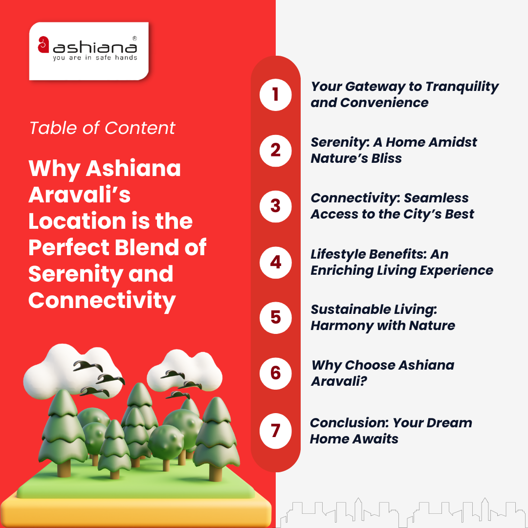 Why Ashiana Aravali’s Location is the Perfect Blend of Serenity and Connectivity