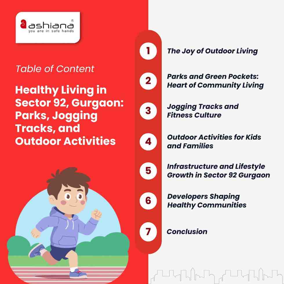 Important Social Infrastructure in Sector 92, Gurgaon: Parks, Jogging Tracks, and Outdoor Activities