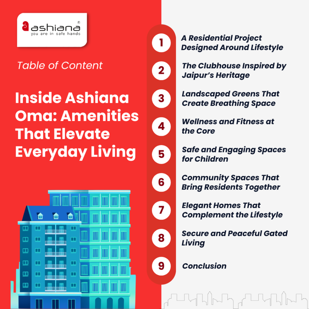 Inside Ashiana Oma: Amenities That Elevate Everyday Living