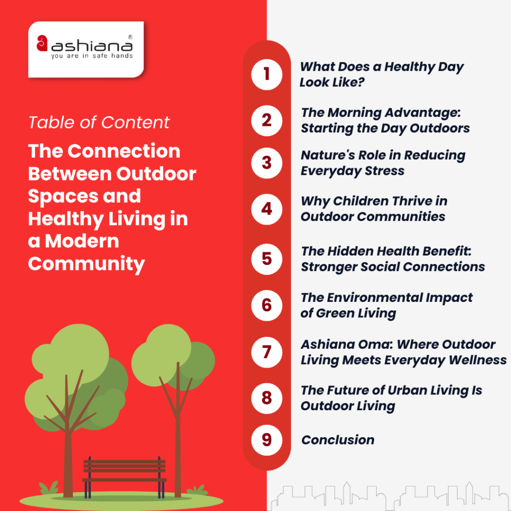 The Connection Between Outdoor Spaces and Healthy Living in a Modern Community