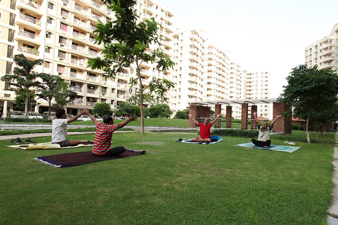 Morning Yoga at Ashiana Aangan, Bhiwadi