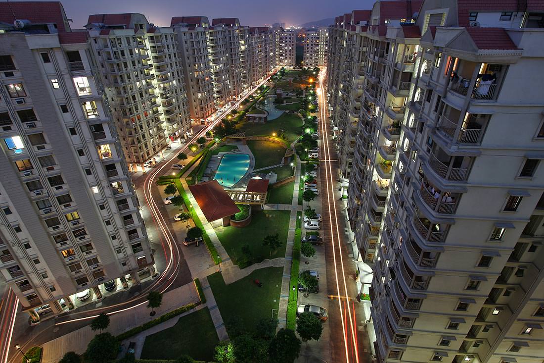 Night View of Ashiana Aangan, Bhiwadi