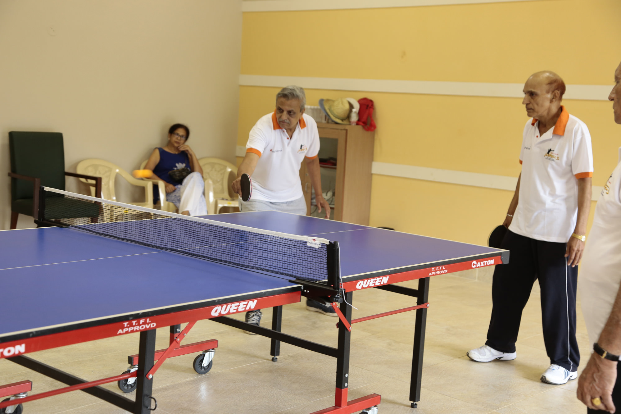 Residents Enjoying Table Tennis in Senior Living, Lavasa