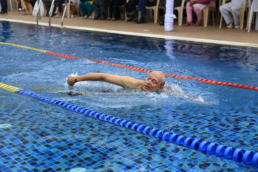 Resident Enjoying Swimming at Senior Living, Lavasa
